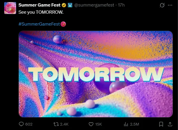 Summer Game Fest "Tomorrow" post fuels TES6 community speculation