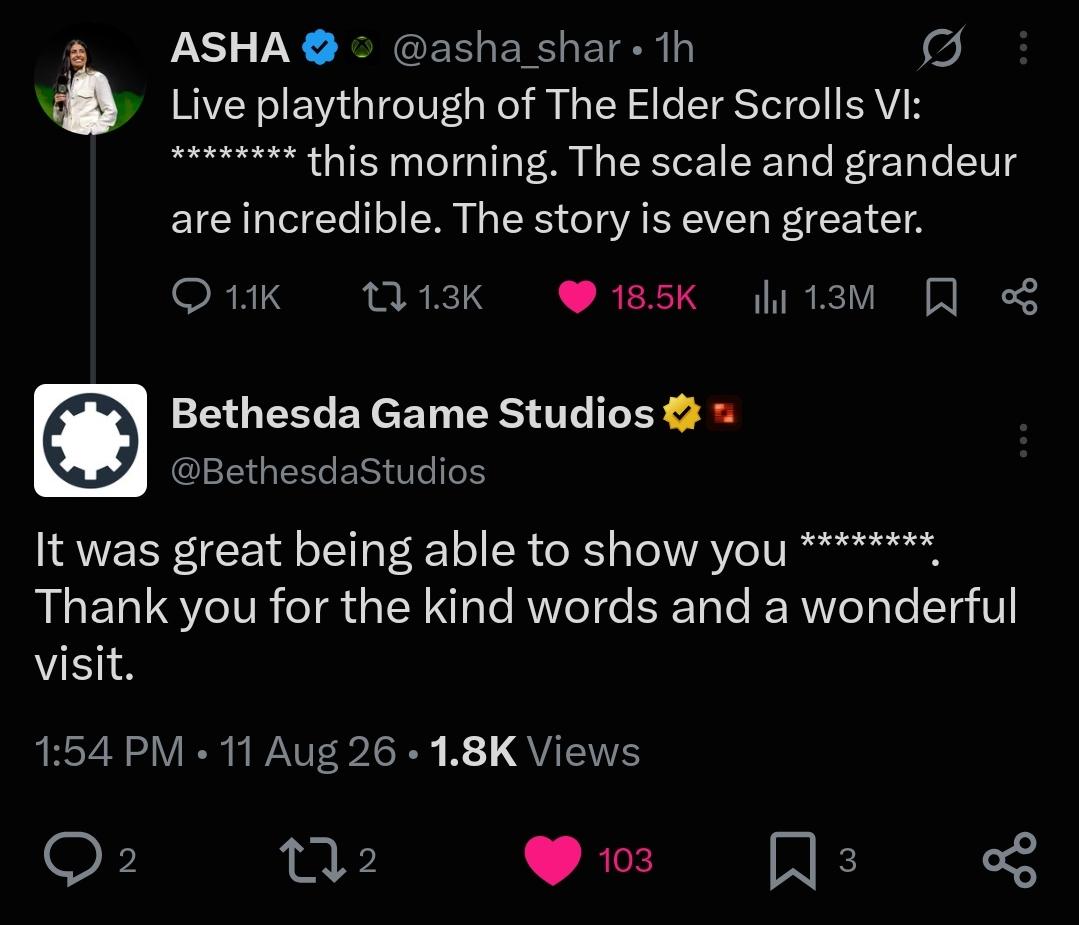 Xbox CEO plays TES6 as Bethesda teases an eight-character title